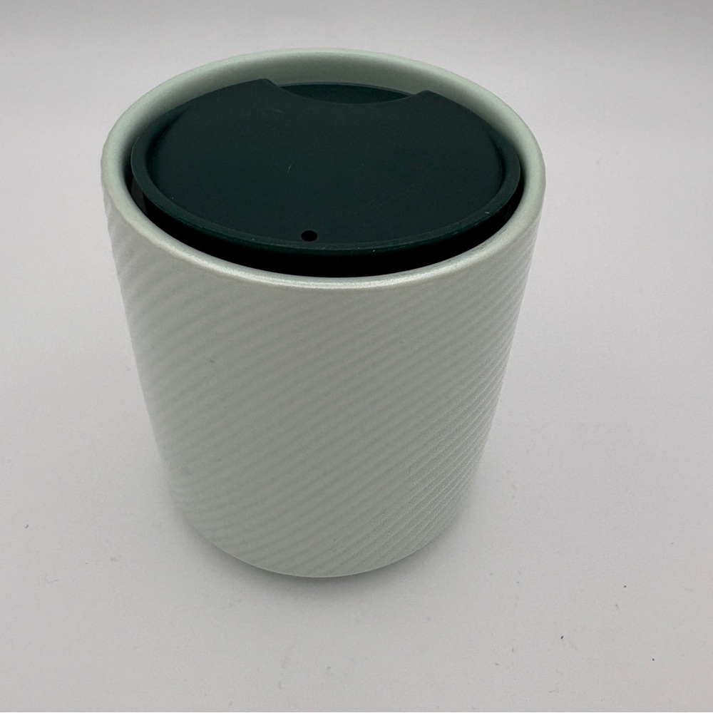 Starbucks Mint Green Pearlescent Ribbed Coffee Tumbler Travel Mug